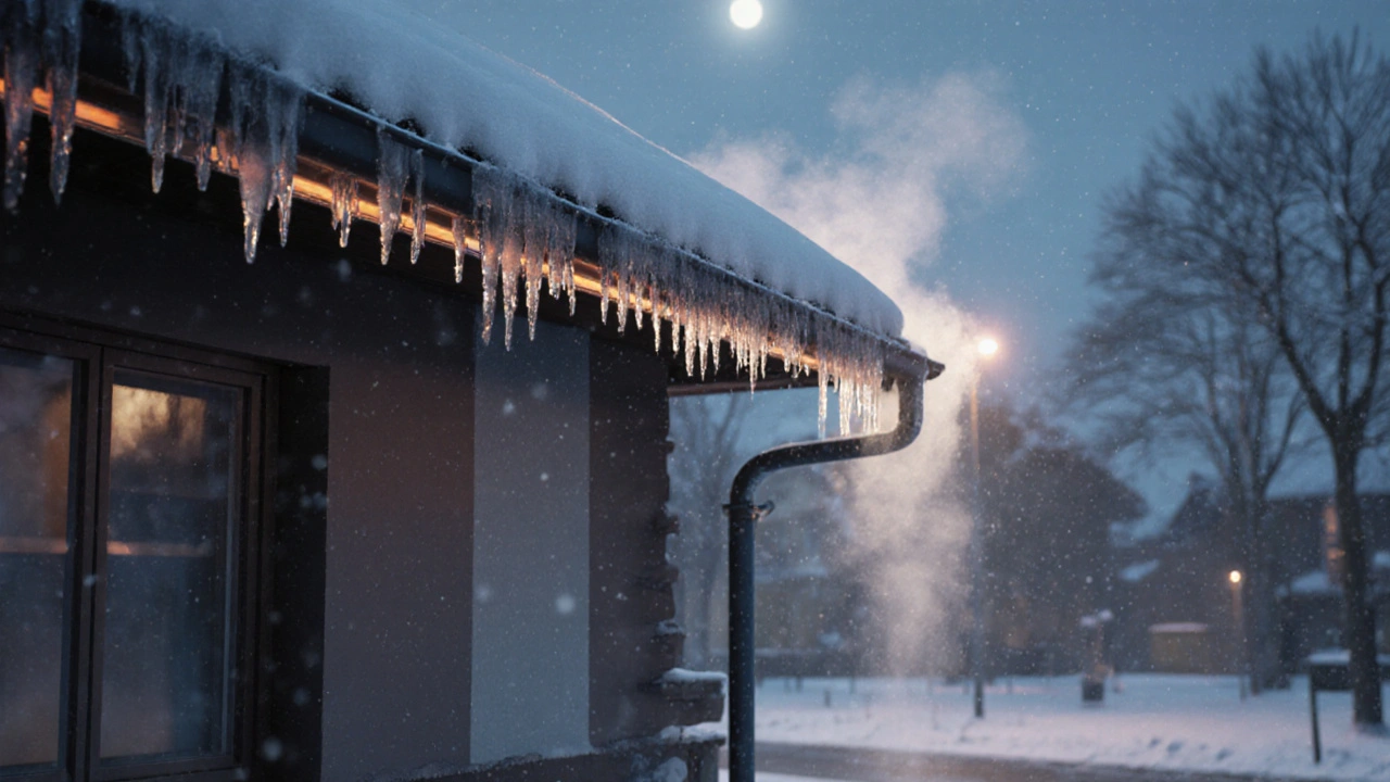 Dachrinnenheizung nachrüsten: So verhindern Sie Eisbildung am Haus
