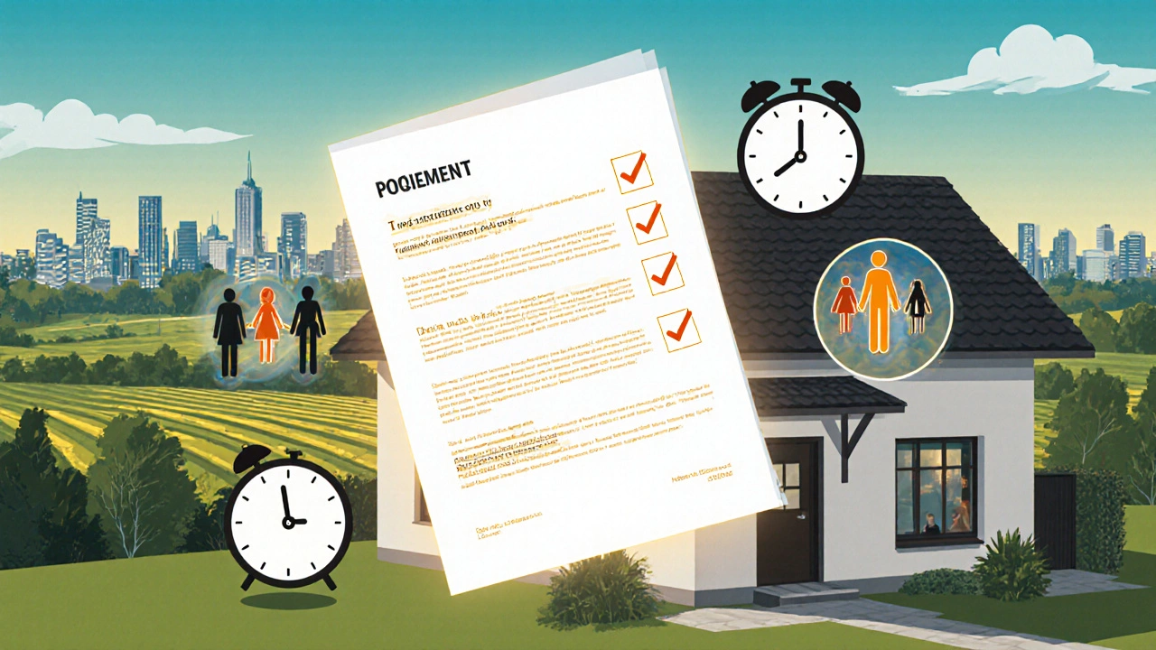 Rechtlicher Checkliste für Einliegerwohnungen mit Symbolen für Eingang, Miete und Steuern.