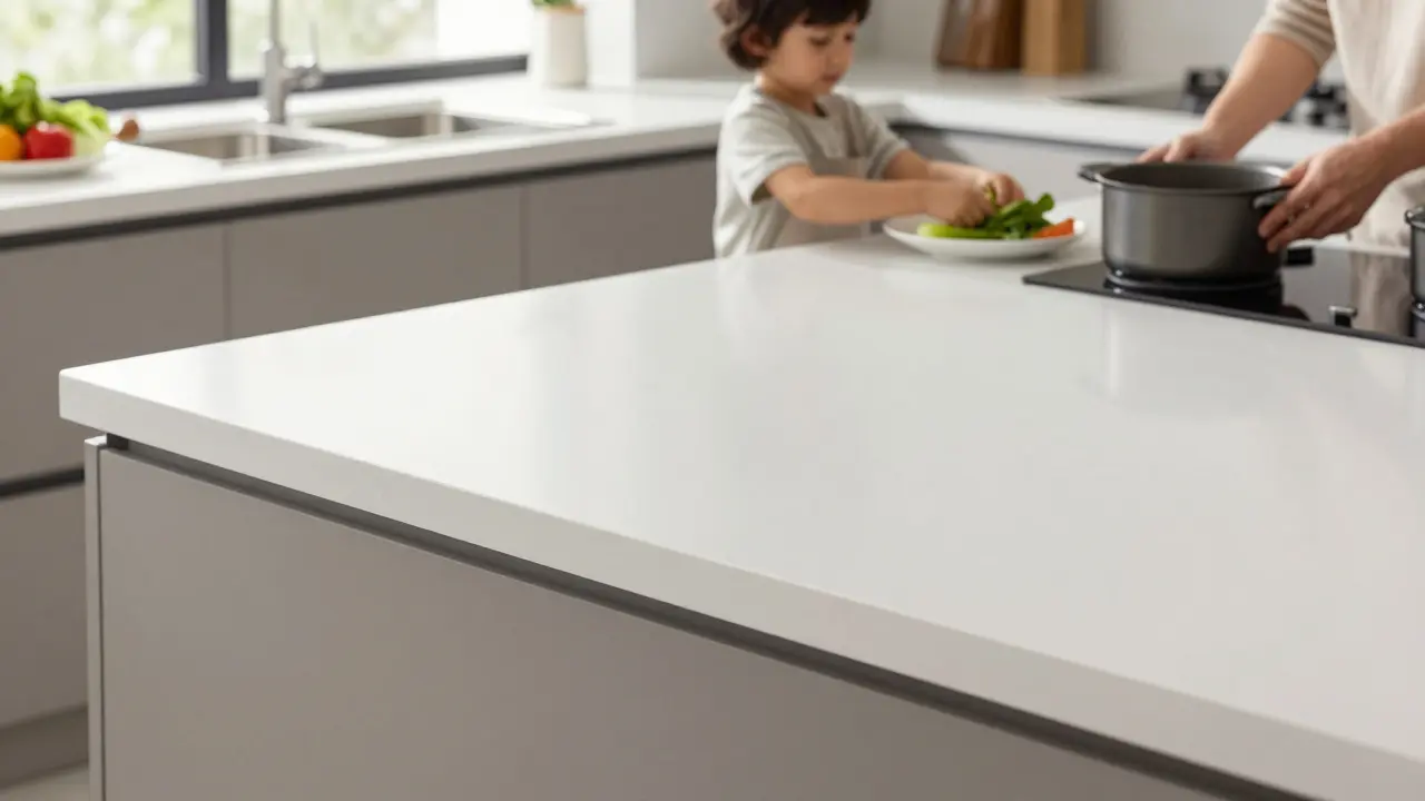 Küchenarbeitsplatte fugenlos: Mineralwerkstoff vs. Beton - Was wirklich besser ist